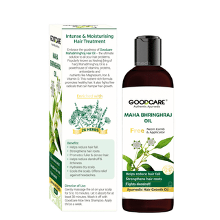 Goodcare Maha Bhringraj Hair Oil 200ml Neem Comb And Applicator Free
